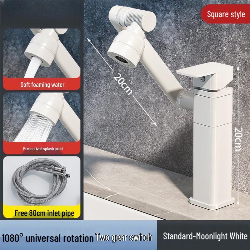 

Full Copper Wall-Mounted Bathroom Faucet with Dual Spout