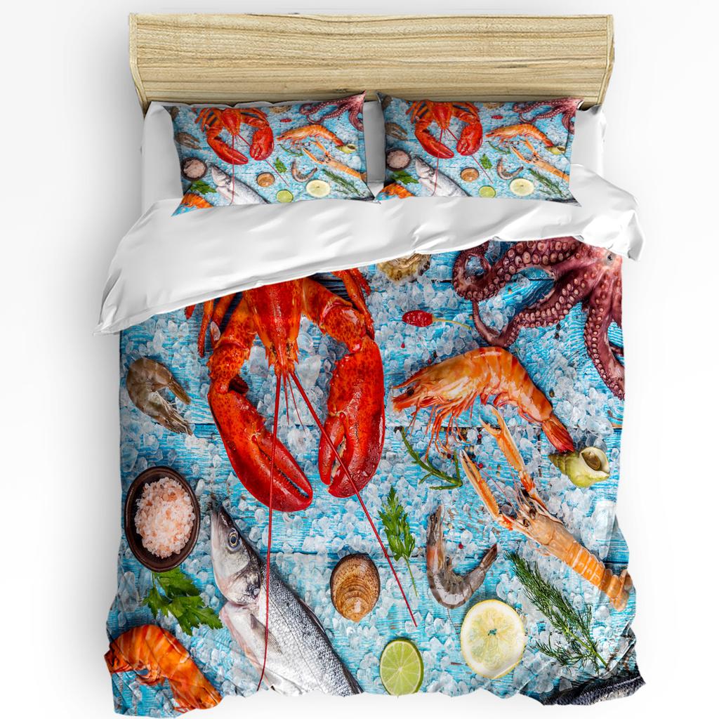 Cthulhu Monster Octopus Black And White Duvet Cover 3pcs Bedding Set Home Textile Quilt Cover Pillowcases Bedding Set No Sheet