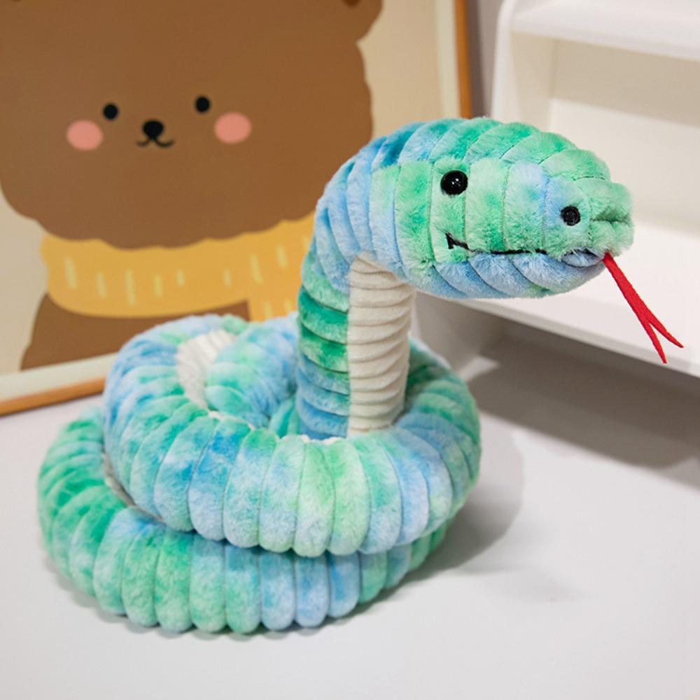 Colorful Boa Plush Doll Sticking Tongue Boa Snake Stuffed Toys Snake Plush Toy  Home Decor