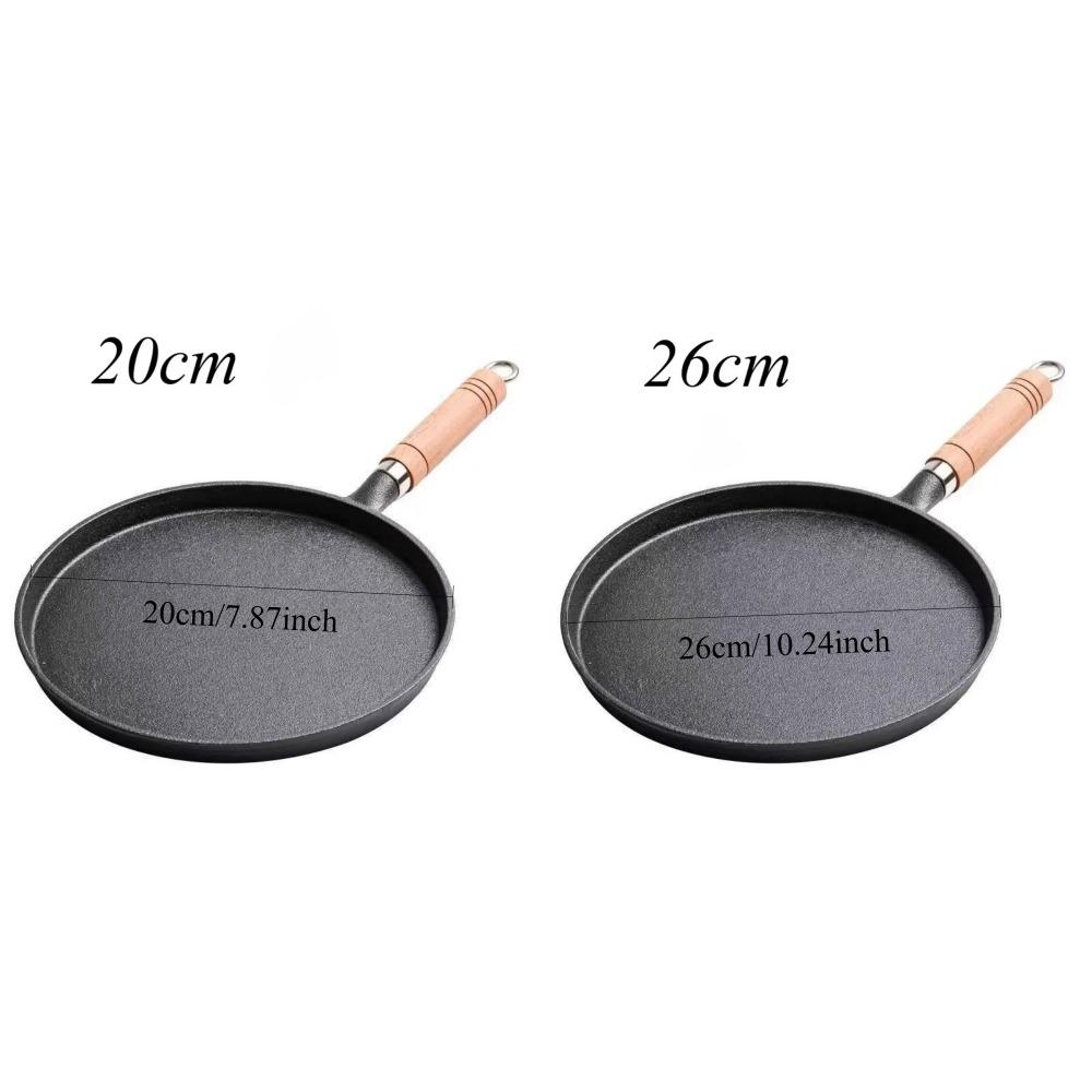 1Pcs Cast Iron Frying Pan Uncoated Non-stick Egg Pancake Pan Crepe Maker Steak Frying Pot Gas Induction Cooker Kitchen Cookware
