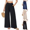 Women's Casual And Fashionable Color Loose Pants With Pocketes