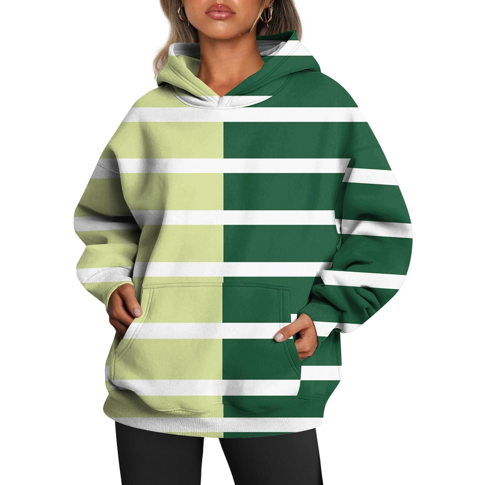 Женские толстовки с капюшоном большого размера с длинным рукавом с принтом — фото 6