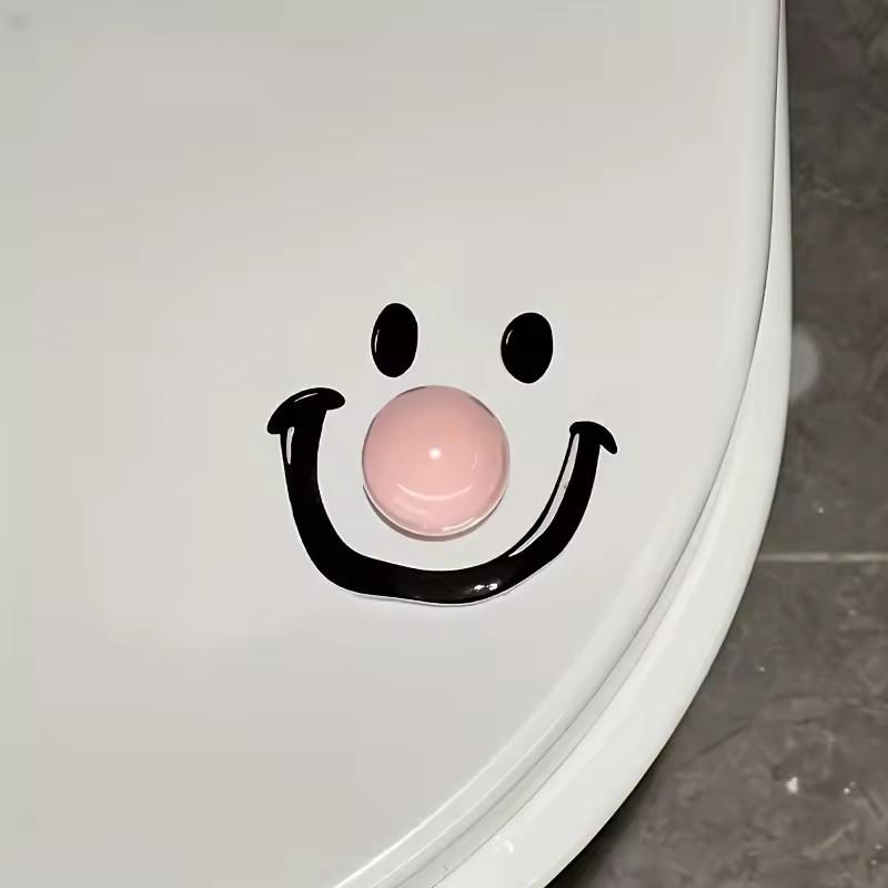 Contemporary Style Dopamine Smile Ball Toilet Lid Lifter Round Shape Handheld Toilet Seat Cover Opener for Bathroom
