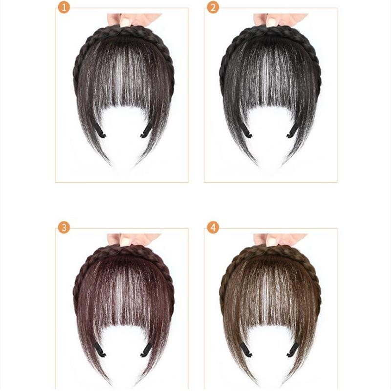 Wig Headband Air Bangs Natural Invisible Straight Bangs Seamless Natural Forehead Fake Bangs Hairstyle Tools