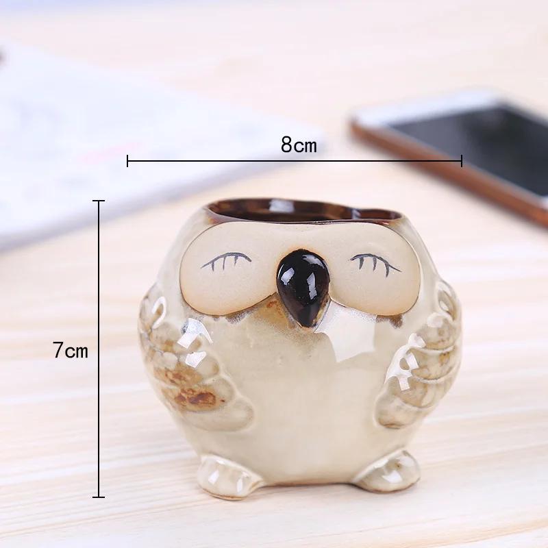 

Оптовая продажа цветочных горшков для домашнего сада Мини-бонсай кактус сова кашпо суккулентное растение цветочный горшок свадьба день рождения подарок