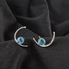 Swiss Blue Topaz Gemstone 925 Sterling Silver Stud Best Sisters Gift Earrings EE-145-18