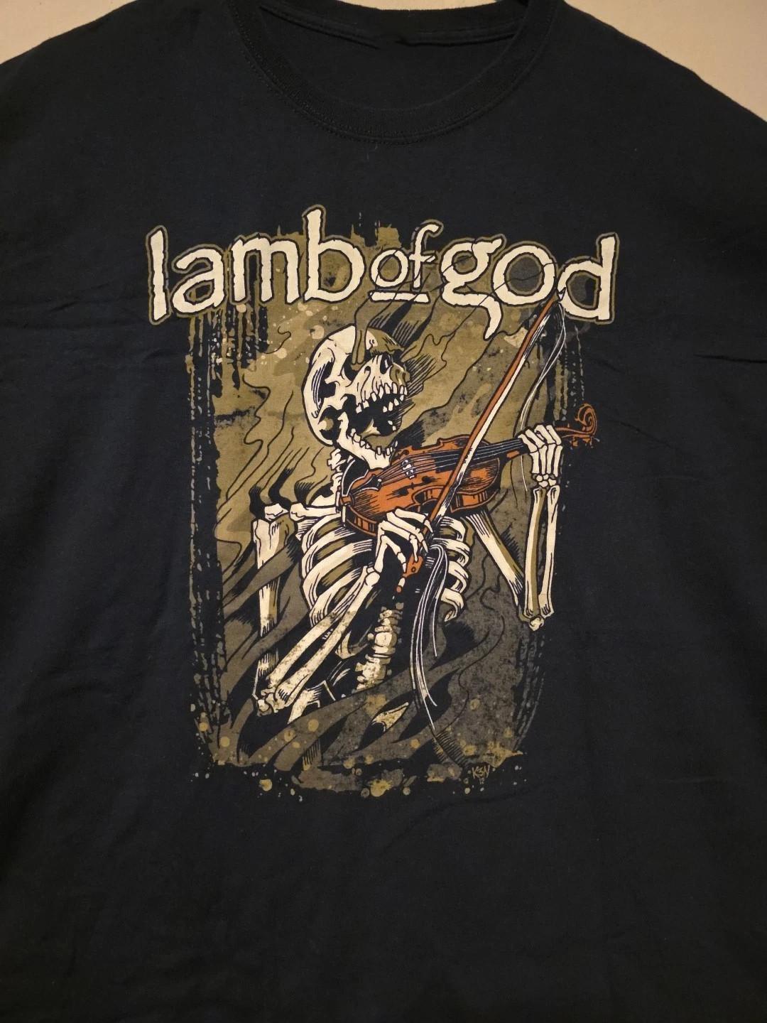Rare North American 2012 Tour Lamb Of God Black TShirt All Size Cotton SA489 Unisex T-Shirt XXXL