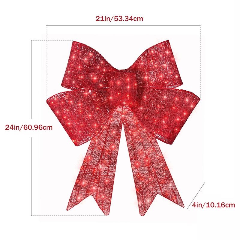 Christmas Decorations, Christmas Bow Decoration, Large Christmas Bows Outdoor, Christmas Bows Comes With Adhesive Backing