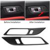 Carbon   Door Handle Bowl Cover Trim High Quality Scratch Resistant Car Interior Accessories for 2015 2017 Black 2pcs