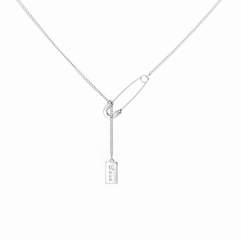 2021 Trend: Sterling Silver Paperclip Tag Love Letter Necklace