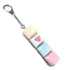 Relaxing 4 Keys Fidget Keychain Key Button Stress Relief Clicker Toy Pendant Keycap Pass The Time Finger Keyboard Cap for Adult