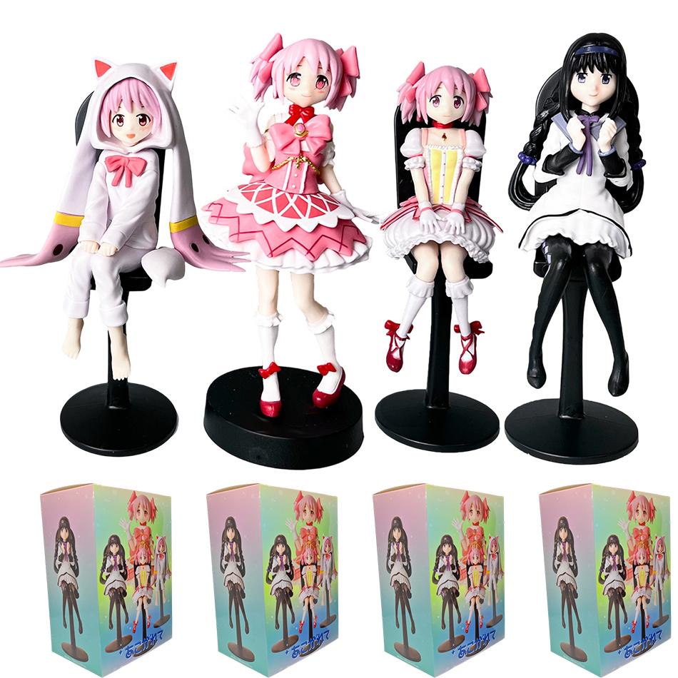 Puella Magi Madoka Magica Personnage d'Anime Akemi Homura/Madoka Posture assise Figurines PVC Modèle de Collection Cadeau pour les fans d'Anime