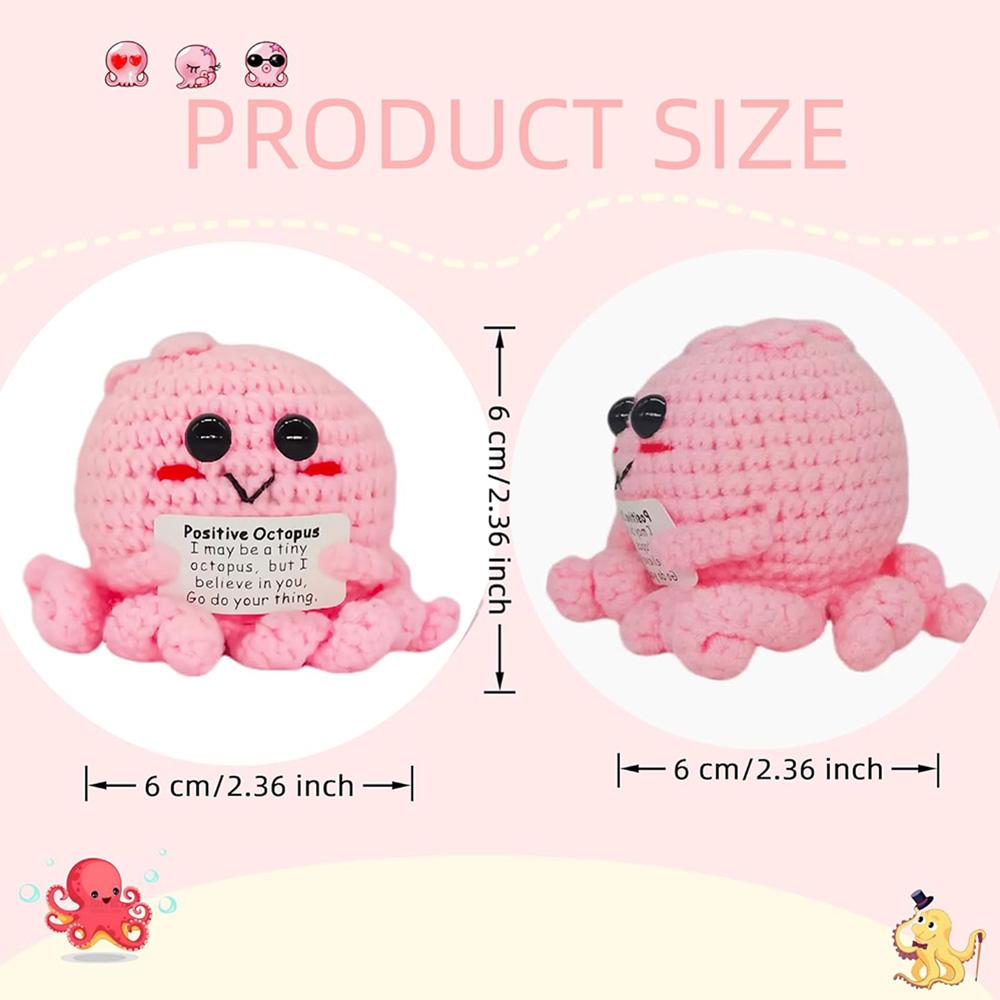 Positive Energy Potato Pocket Hug Handmade AnimalCrochet Mini Doll Funny Wool Gift for Friends or Lover Emotional Support Plant