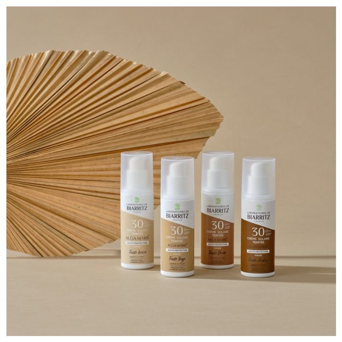 Laboratoires De Biarritz Crème Solaire Visage Teintée SPF30 Ambrée Bio 50 Ml