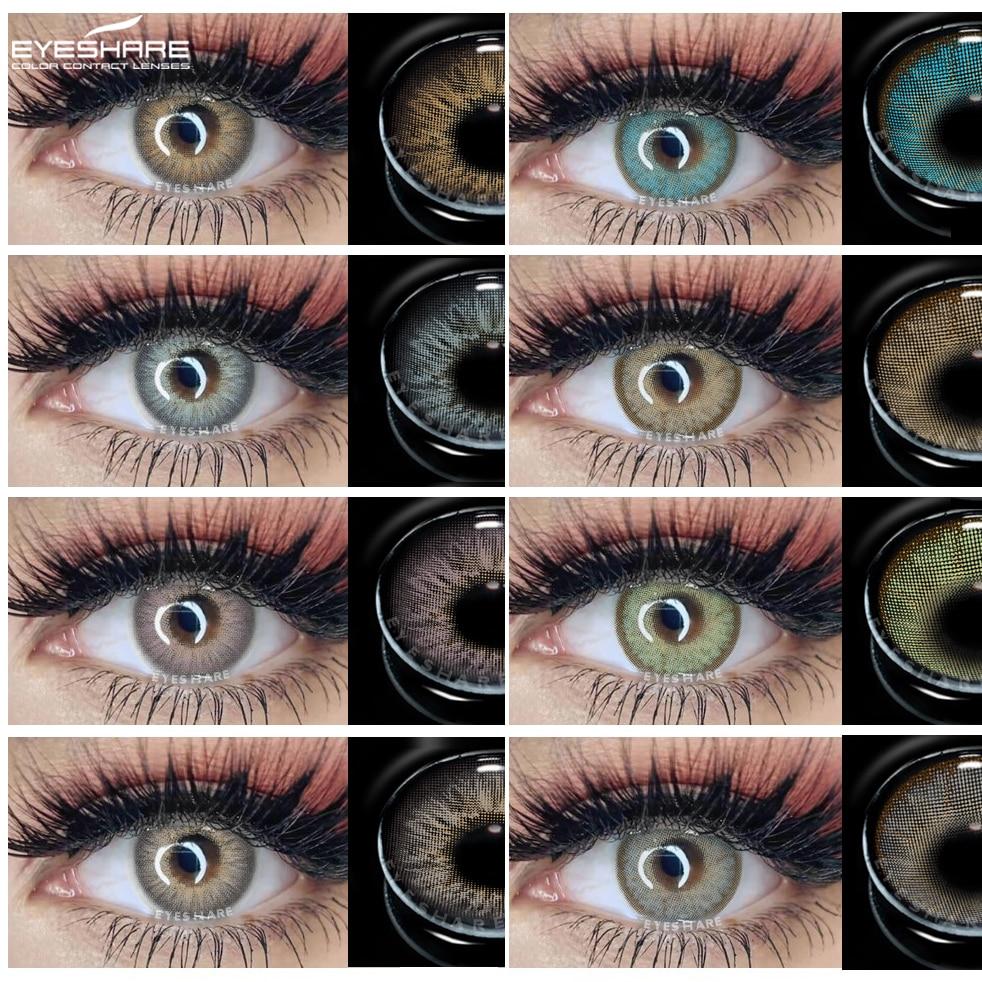 💰Kaufe Eyeshare Farbe Kontaktlinsen für Augen 2pcs Kosmetische Farbige Linsen Blau Grau