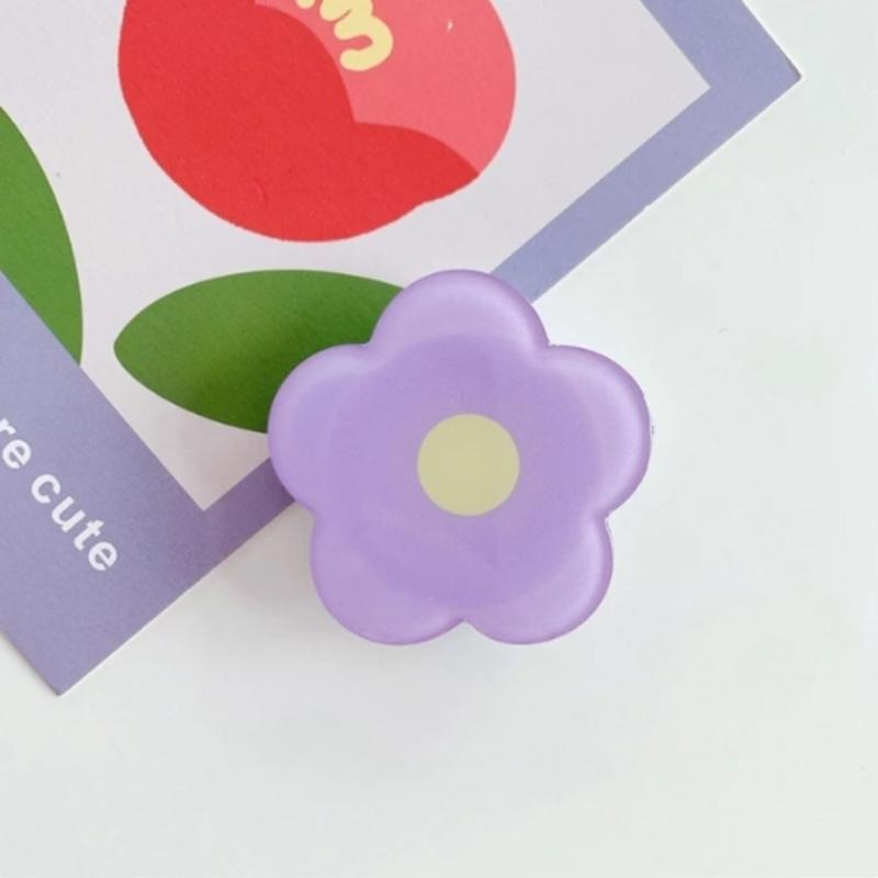 Cute Glossy Colorful Flowers Phone Grip Tok Griptok Holder Ring For iPhone Accessories Lovely Phone Stand Socket Holder