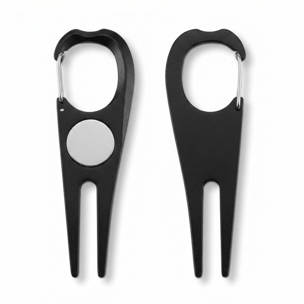 2PCS Stainless Steel Fork Golf Repair Tool Foldable Design Golf Divot Repair Kit Fairway Marks чёрный