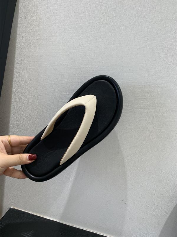 Fashion Women's Shoes Silver Ladies' Slippers Rubber Flip Flops Platform Shale Female Beach Luxury Slides Hawaiian Soft Summer Sabot