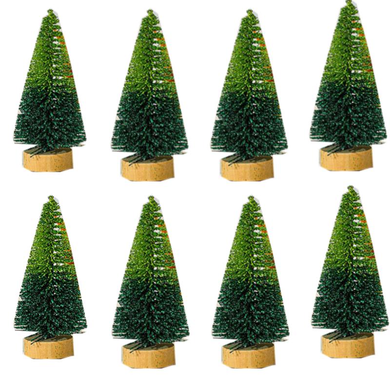 4/8PCS 10CM Christmas Tree Glitter Powder Colorful Mini Christmas Tree Christmas Table Decorations Cedar Decorations Home Decor