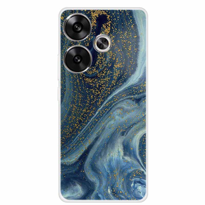 Marble Soft Phone Case For Poco F6 Transparent Case Silicone TPU Cover Funda Para Shield Clear Case for Xiaomi Poco F6 F 6 Pro