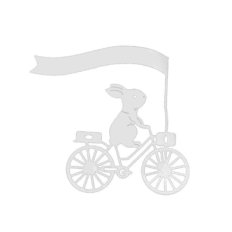 

Пасхальный кролик велосипедные штампы для резки металла трафарет для скрапбукинга DIY штамп для альбома