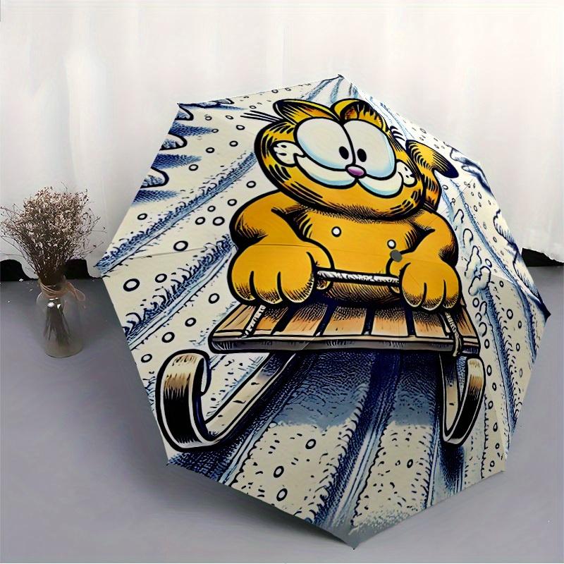 Winter Fun Garfield Automatic Open/Close Windproof Umbrella Folding Umbrella,Portable Compact Perfect Gift for Birthday, Christmas0809204