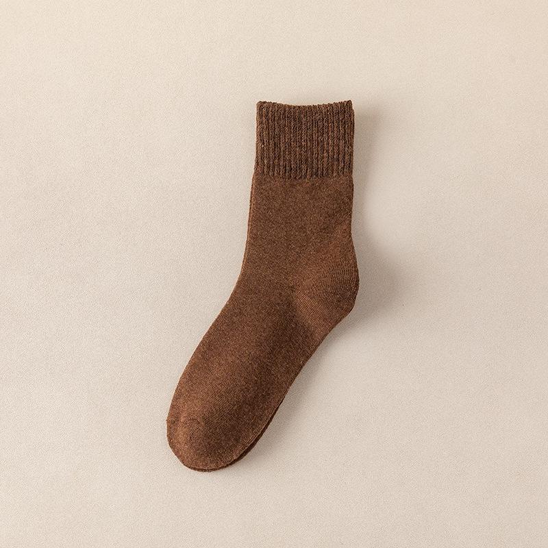 Men's Thick Warm Winter Mid-Tube Terry Socks - Plus Velvet Cotton Long Socks