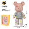 46cm Fluid Art Bear Building Blocks Kawaii Violent Bear Half Anatomy Bear Brick Figure Model Mini Bricks Toys for Birthday Gift