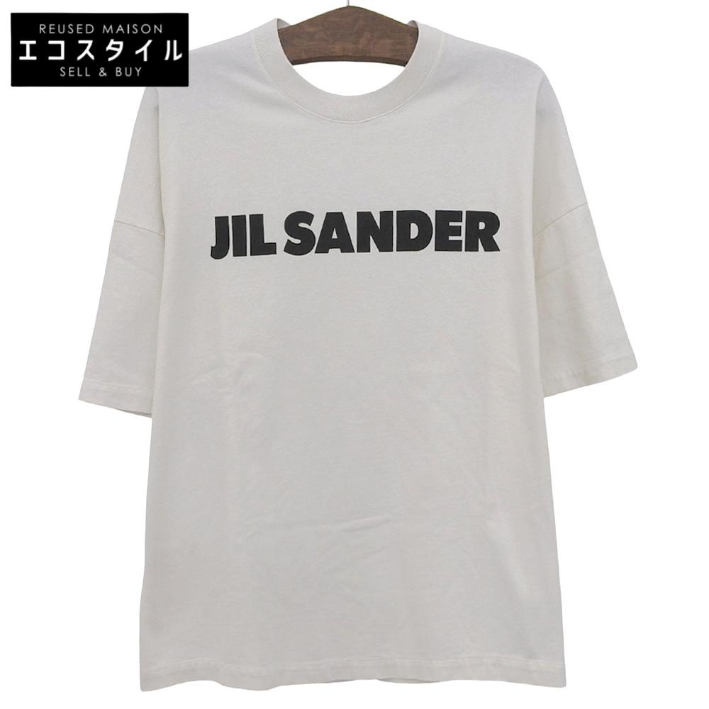 

JIL SANDER Men s Logo Oversized Cotton T-Shirt, White, Size L, JSMU707045 tops L whiteUsed