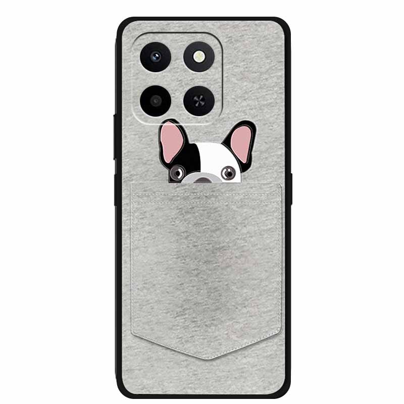 3D Lovely Phone Case For Honor X6C X 6C X6 C 6 C Soft Silicone TPU Protector For Huawei HonorX6C Relief Florals Shell Funda Capa