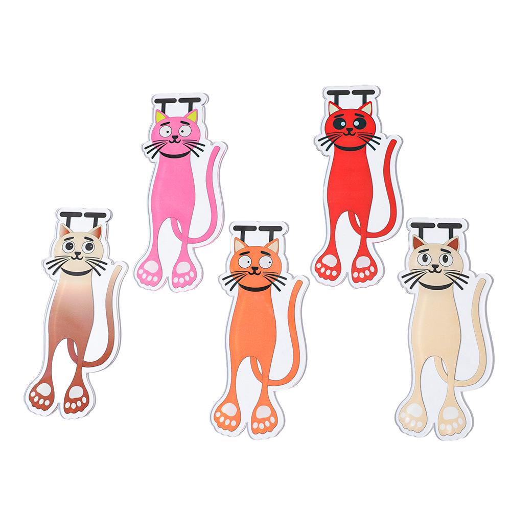 Colorful Cat Acrylic Bookmark with Hanging Design