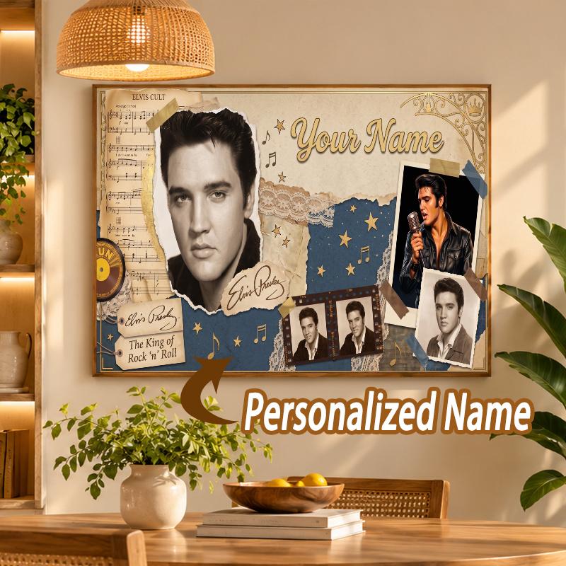 Custom Name Elvis Presley 5D Diamond Painting Personalized Full Drill Diamond Art Kit Gift