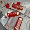 Chairman Maos Worte Rechteckiger Anstecker Gedenk-Mao-Zedong-Anstecker Opa Mao Diene dem Volk Dem Volk dienen Anstecknadel