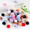 20pcs Plush Fur Cover Ball Beads Charms Cute Bead Pendant for DIY Jewelry Making Accessories Handmade Earring Bracelet