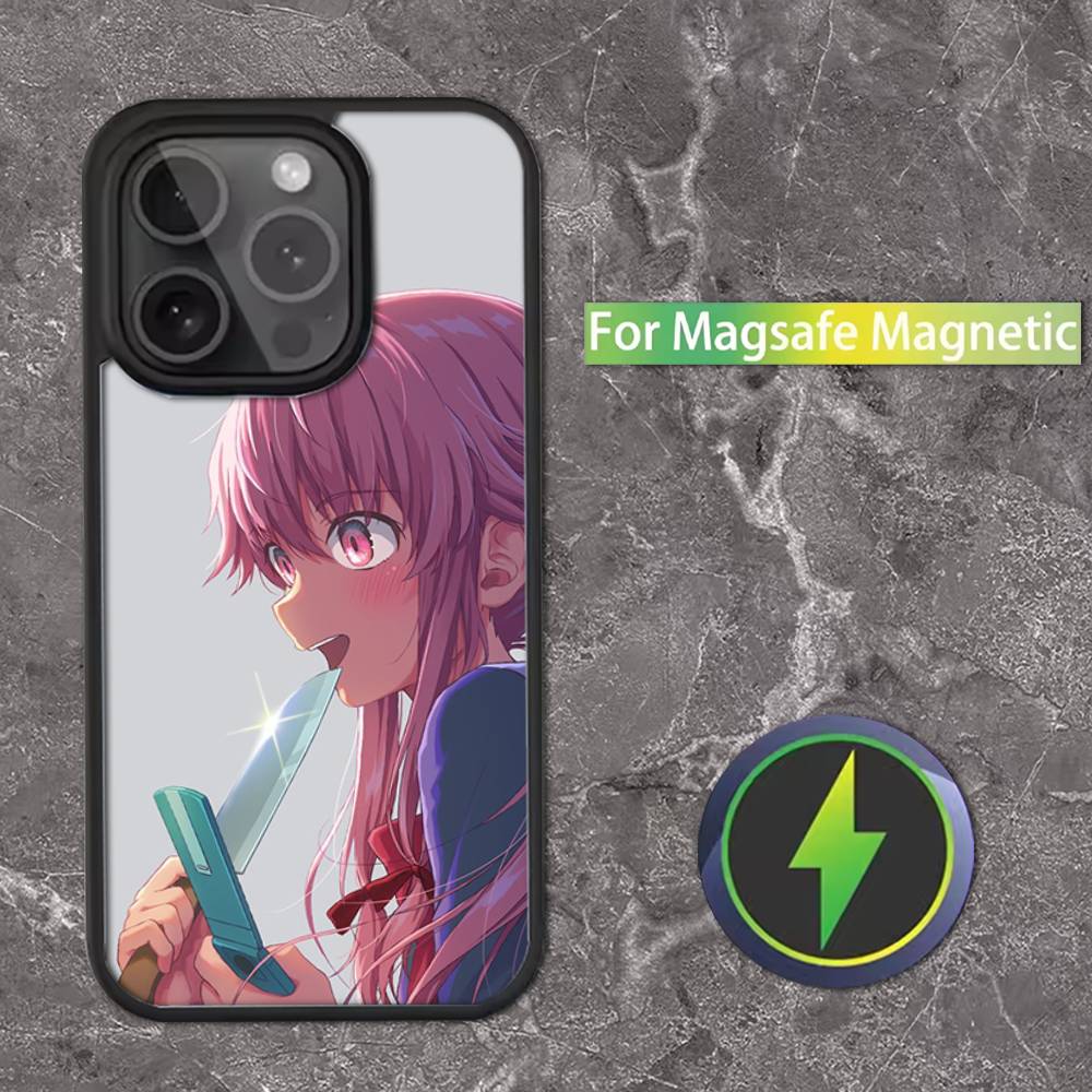 Anime Mirai Nikki Phone Case For iPhone 17,16,15,14,13,12,11,Pro,Max,Plus,Mini,SE Magsafe Magnetic Wireless Charging