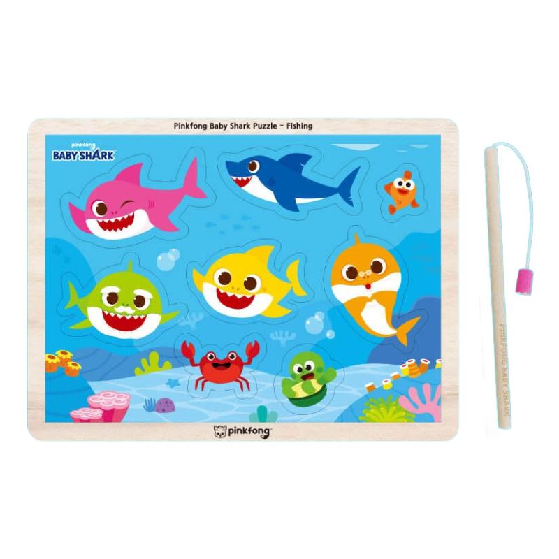 KC-Certified – Pinkfong Wooden Fishing Puzzle Set (8 Pieces)