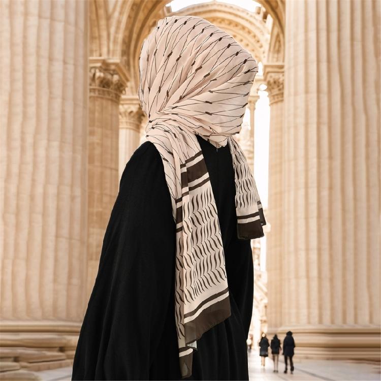 Elegant Comfortable Headscarf Breathable Soft Scarf Church Styles Headscarf for Evening Gowns and Daytime