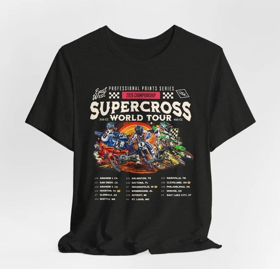 

Футболка Чемпионата мира по супер-внедорожным гонкам 2026 года - Высококачественный и удобный подарок для автолюбителей ... S разноцветный