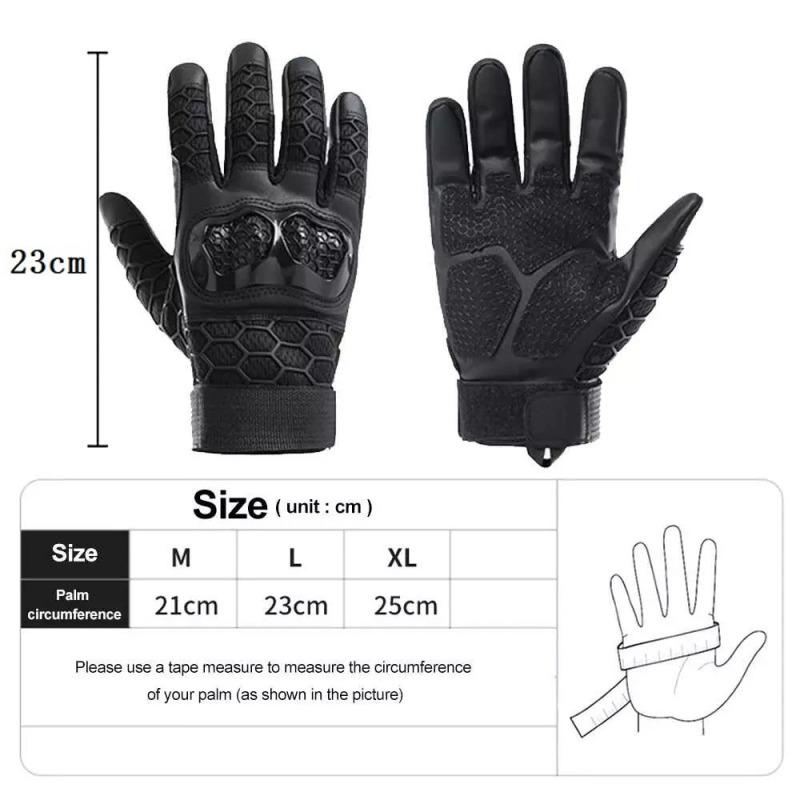 Motorcycle Gloves For Men, Breathable Mesh Cycling Gloves With Hard Shell & Palm Padding,
