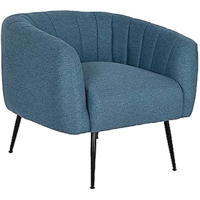 Fauteuil - DKD HOME DECOR - Standard - Bleu et Or - 1 place - Design Contemporain