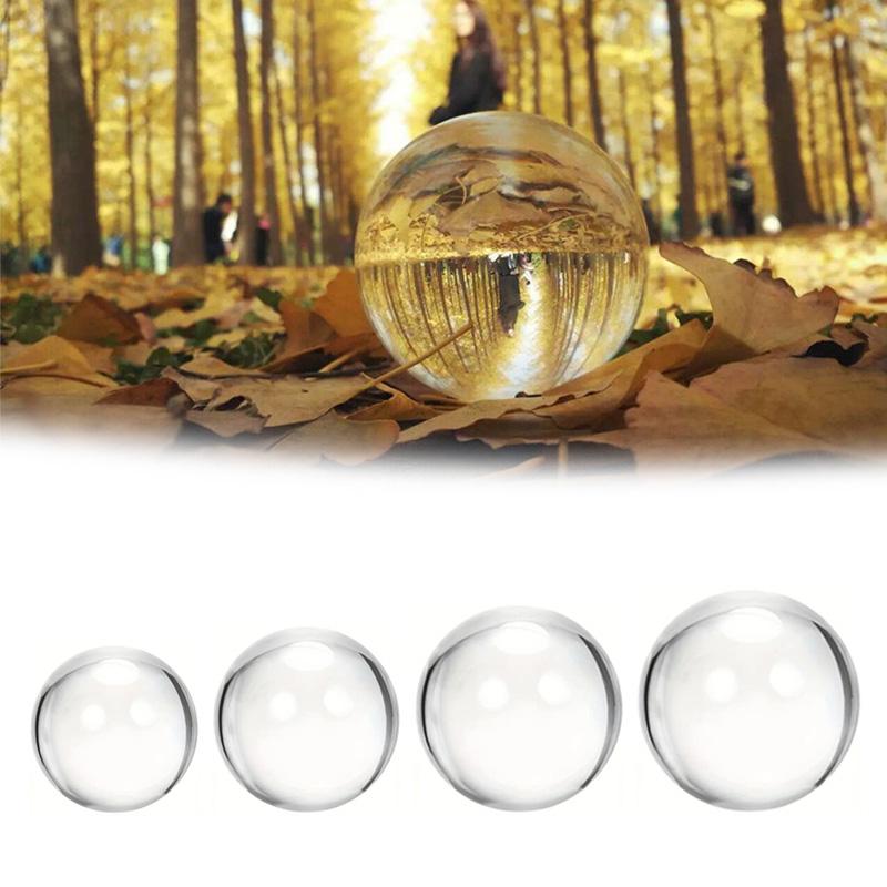 1PC Crystal Sphere Photography Props Clear Reflective Glass Ball Decor Crystal Ball