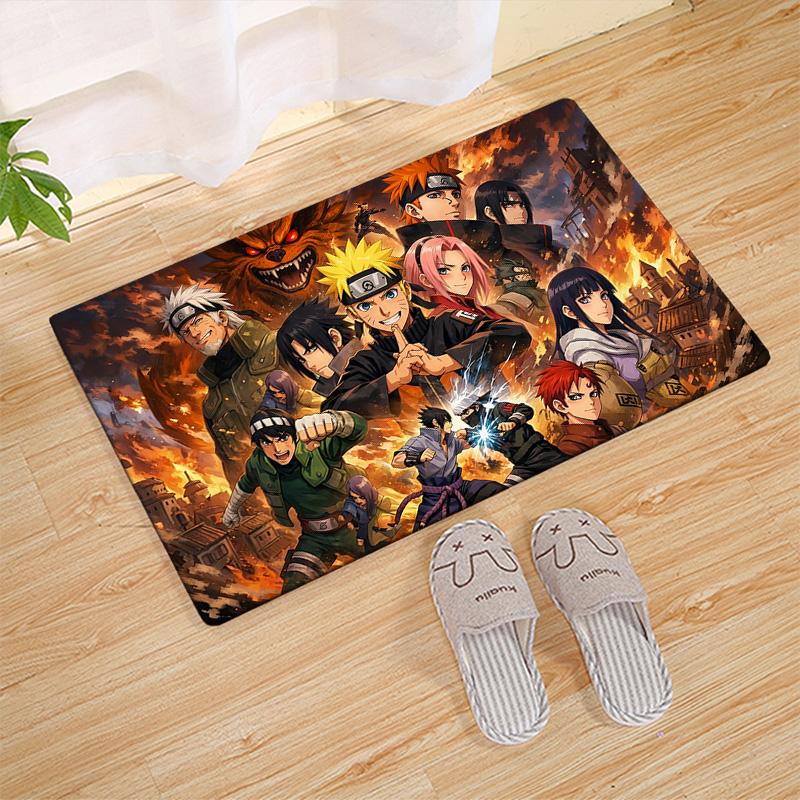 Naruto Populární Koberec pro Obývací Pokoj Ložnici Domácí Dekorace Pohovky, Dětská Protiskluzová Podlahová Rohožka