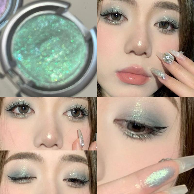 HERORANGE Iridescent Shimmer Eyeshadow Palette: Pearlescent Highlight & Under-eye Glow