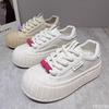 Women's Spring New Versatile Thick Soled Height Increasing Shoes Sporty Casual Simple Comfortable Versatile Board Shoes
