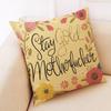 Elegant Letter Print Cotton Linen Pillow Cover For Home Car And Office Decor