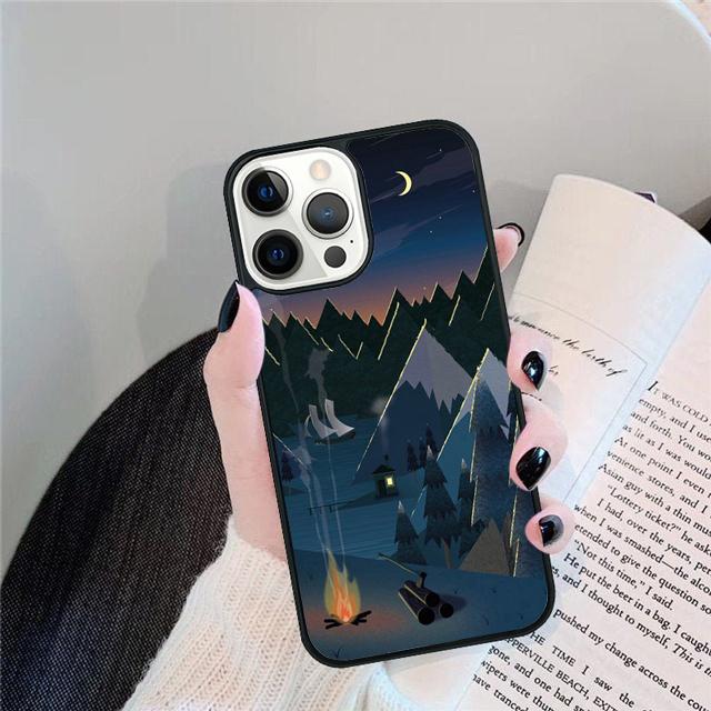 Nature Camping Art Coque Shell For iPhone 17 Air 15 16 Pro Max 14 13 12 11 Pro Max Plus Phone Case Cover