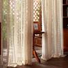 Cotton Hollow design Curtains Road Pocket Shade Curtain Tassel for Kitchen Bedroom Living Room Bay Window Cabinet Curtain