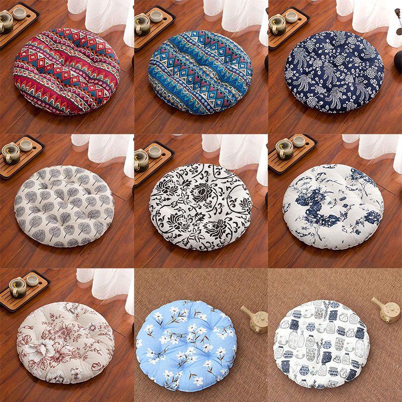 Luxurious Round Cushion Patio Tatami Meditation Mat Seat Pillow With Soft Touch Feeling