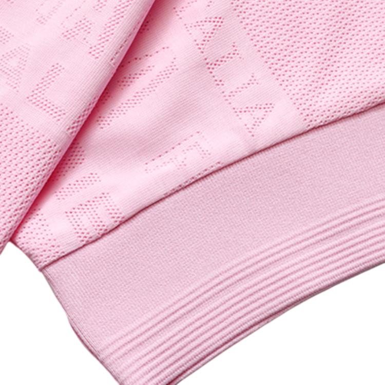 FILA Solid Color Letter Print Loose Casual Short Sleeve T-Shirt Women Tops Pink F11W224101FPK