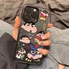 Funny Crayon Xiaoxin iPhone14promax Apple 15 mobile phone case 13 two-color 12 transparent black edge 11 new models